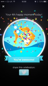 Sharing a happy moment